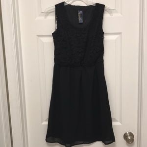 NWOT Black cocktail dress with lace bodice